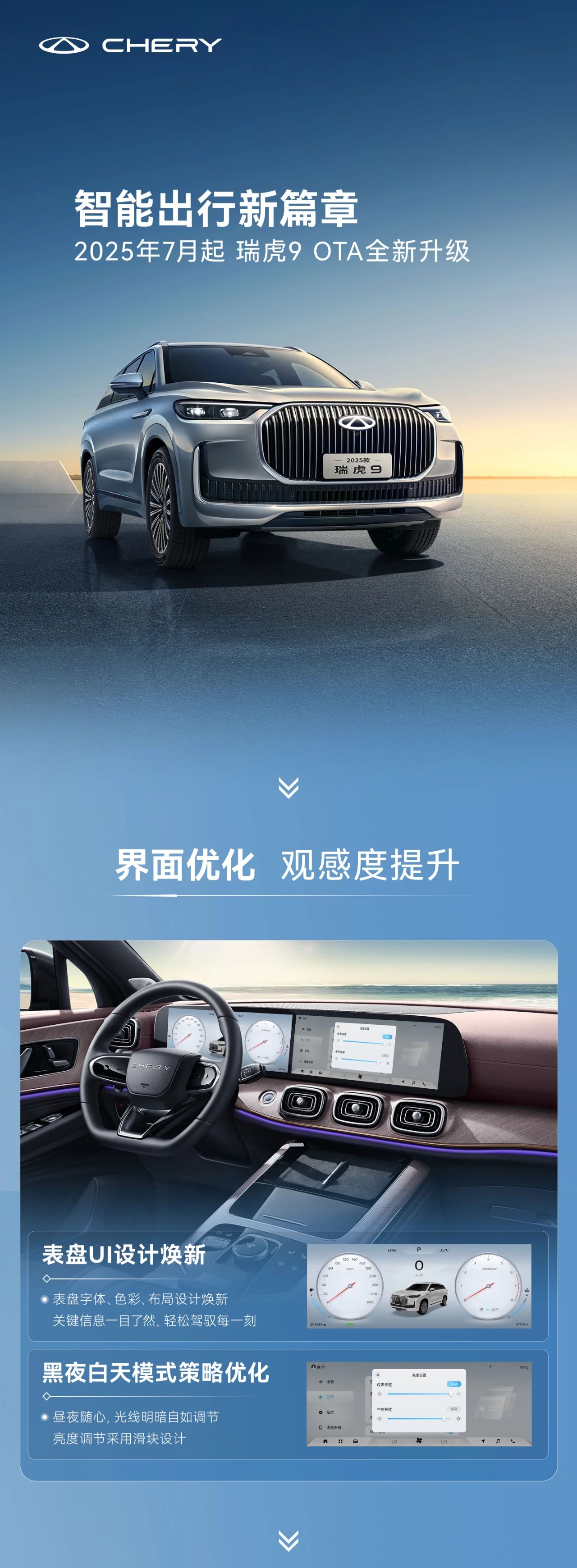 【威海奇瑞新車(chē)動(dòng)態(tài)】-瑞虎9 OTA全新升級(jí)！四大模塊譜寫(xiě)智能出行新篇章